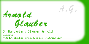 arnold glauber business card